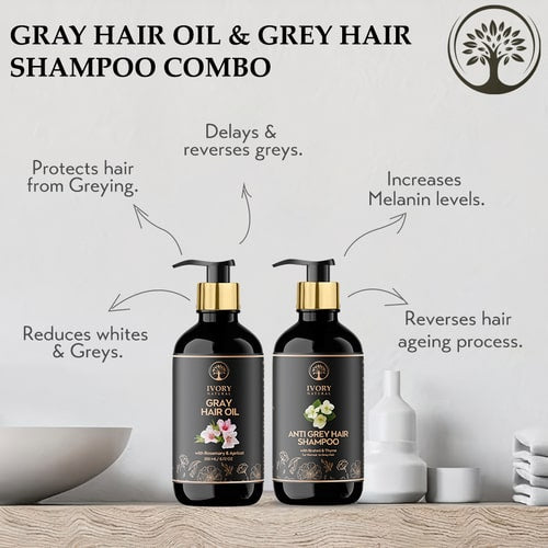 Benefits of Anti Grey Hair Combo (Oil & Shampoo)
