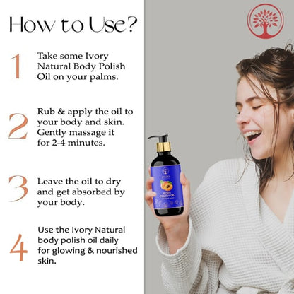 how to use Ivory Natural Body Polish Oil
