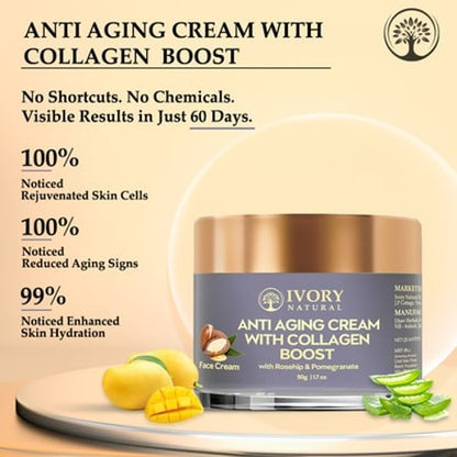 Ivory Natural Face Cream For Wrinkles  Collagen Boost