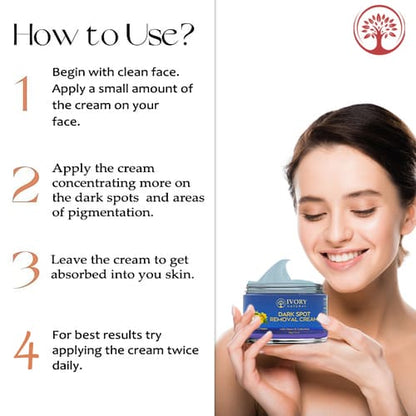 ivory natural dark spot removal face cream how to use image