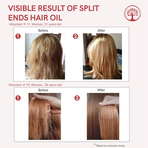 visible results of Ivory Natural cure for split ends hair oil 