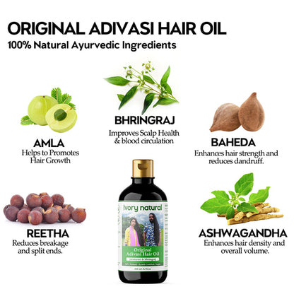 Ivory Natural Original Adivasi Hair Oil Ingredients Image