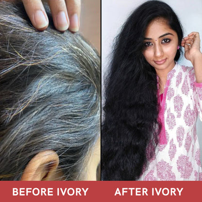 Ivory Natural -  Anti Grey Hair Combo Before & After