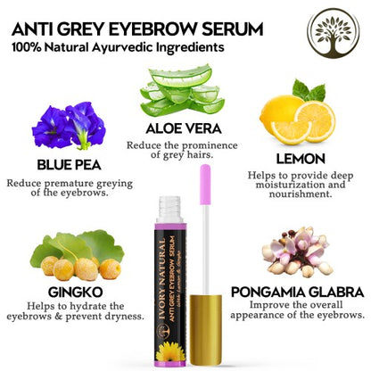 ingredients used in Ivory Natural Anti Grey Eyebrow Serum 