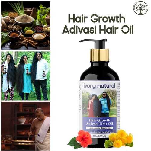 visible result of adivasi herbal hair oil for hair growth