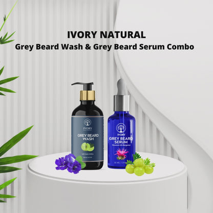 Anti Grey Beard Combo (Serum & Wash) - 100% Ayush Certified - For Premature Grey Beard